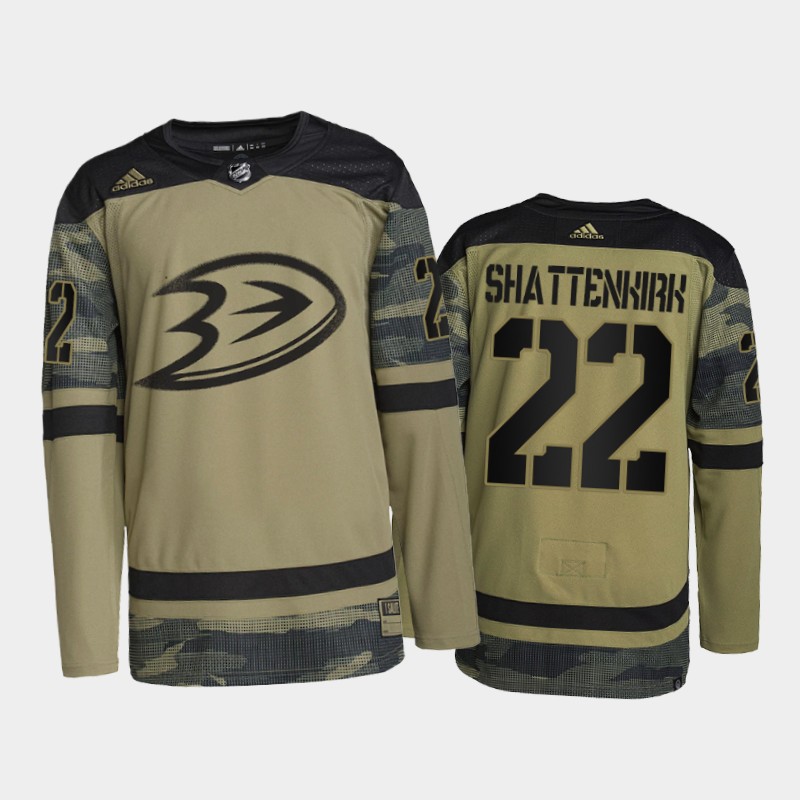 Kevin Shattenkirk Anaheim Ducks Military Appreciation Jersey Camo #22 Practice