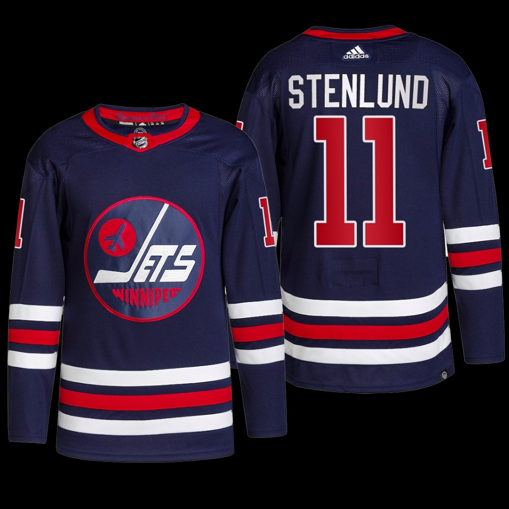 Kevin Stenlund Winnipeg Jets Primegreen Jersey 2022 Navy #11 Alternate Uniform