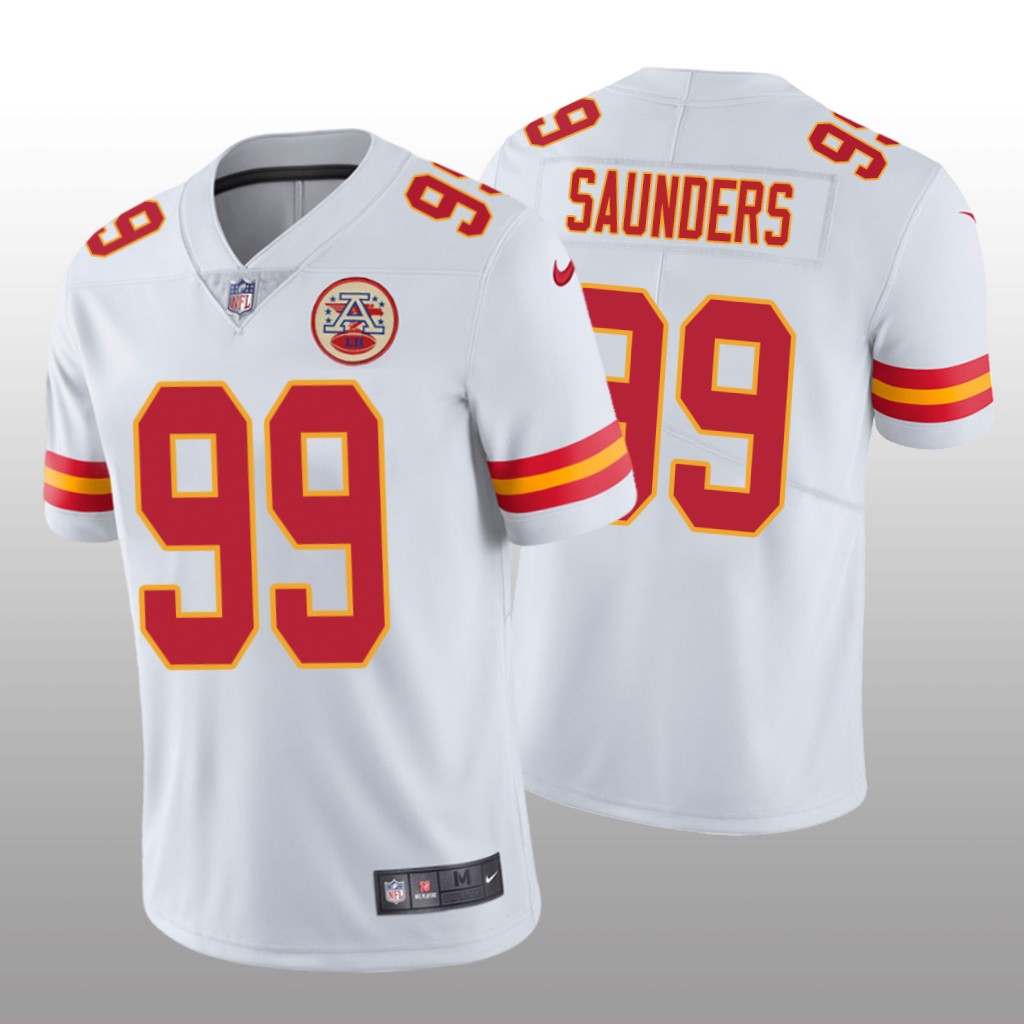 Khalen Saunders Kansas City Chiefs White NFL Draft Vapor Limited Jersey