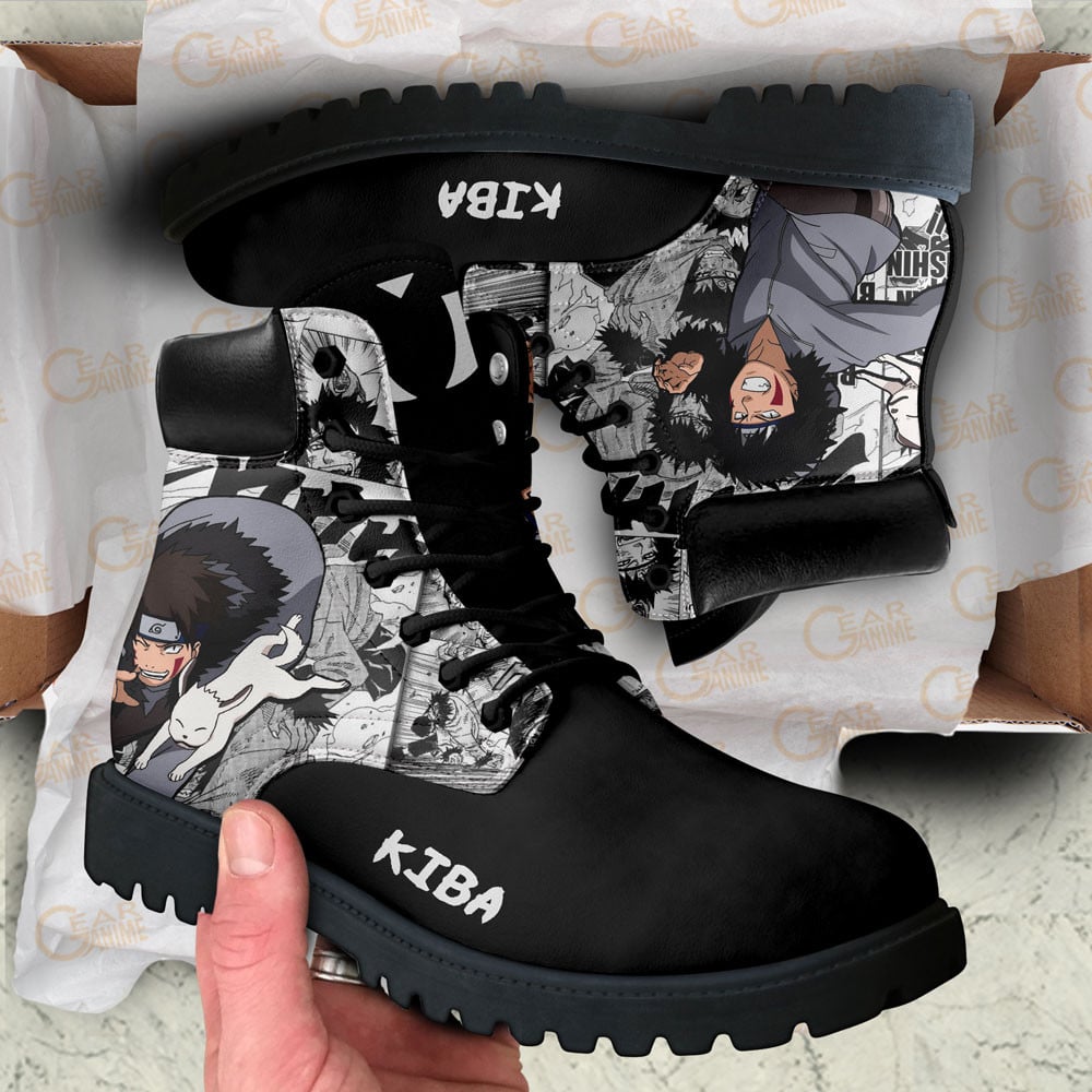 Kiba Inuzuka Boots Manga Anime Custom Shoes