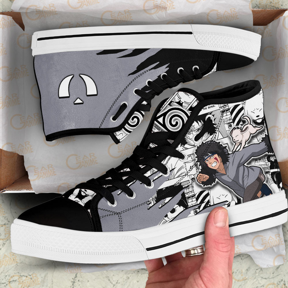 Kiba Inuzuka High Top Shoes Custom Anime Sneakers Mix Manga