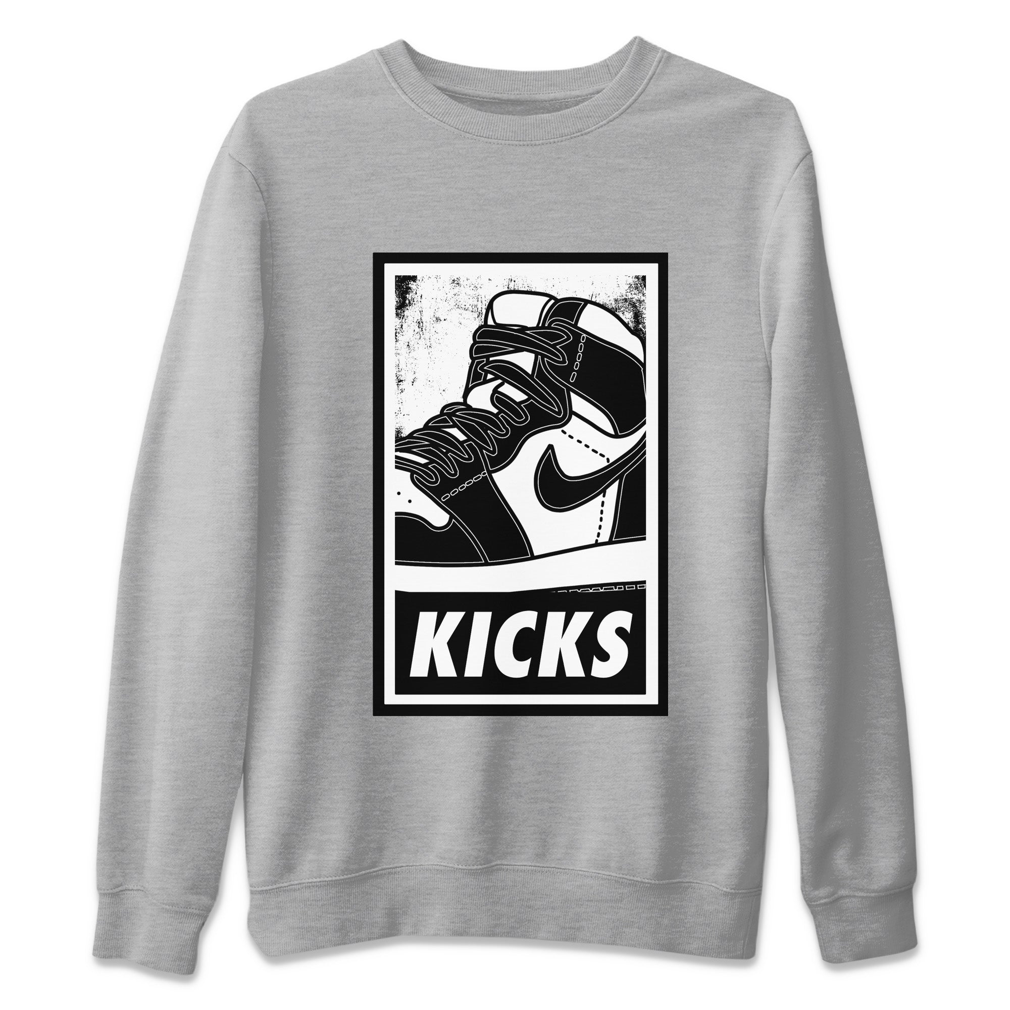 KICKS Unisex Sweater – Air Jordan 1 Black White, Sneakers Matching Sweater