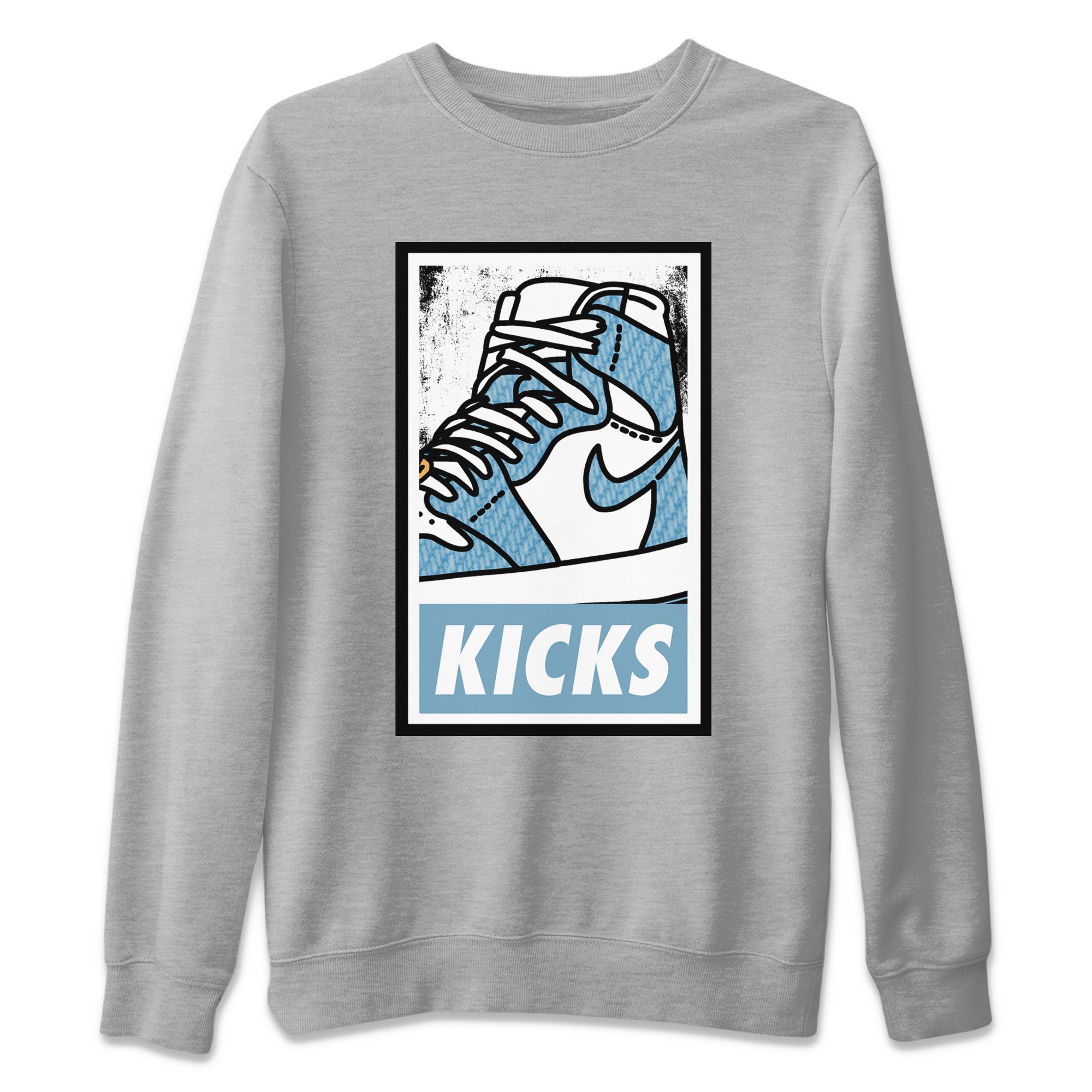 KICKS Unisex Sweater – Air Jordan 1 Denim, Sneakers Matching Sweater