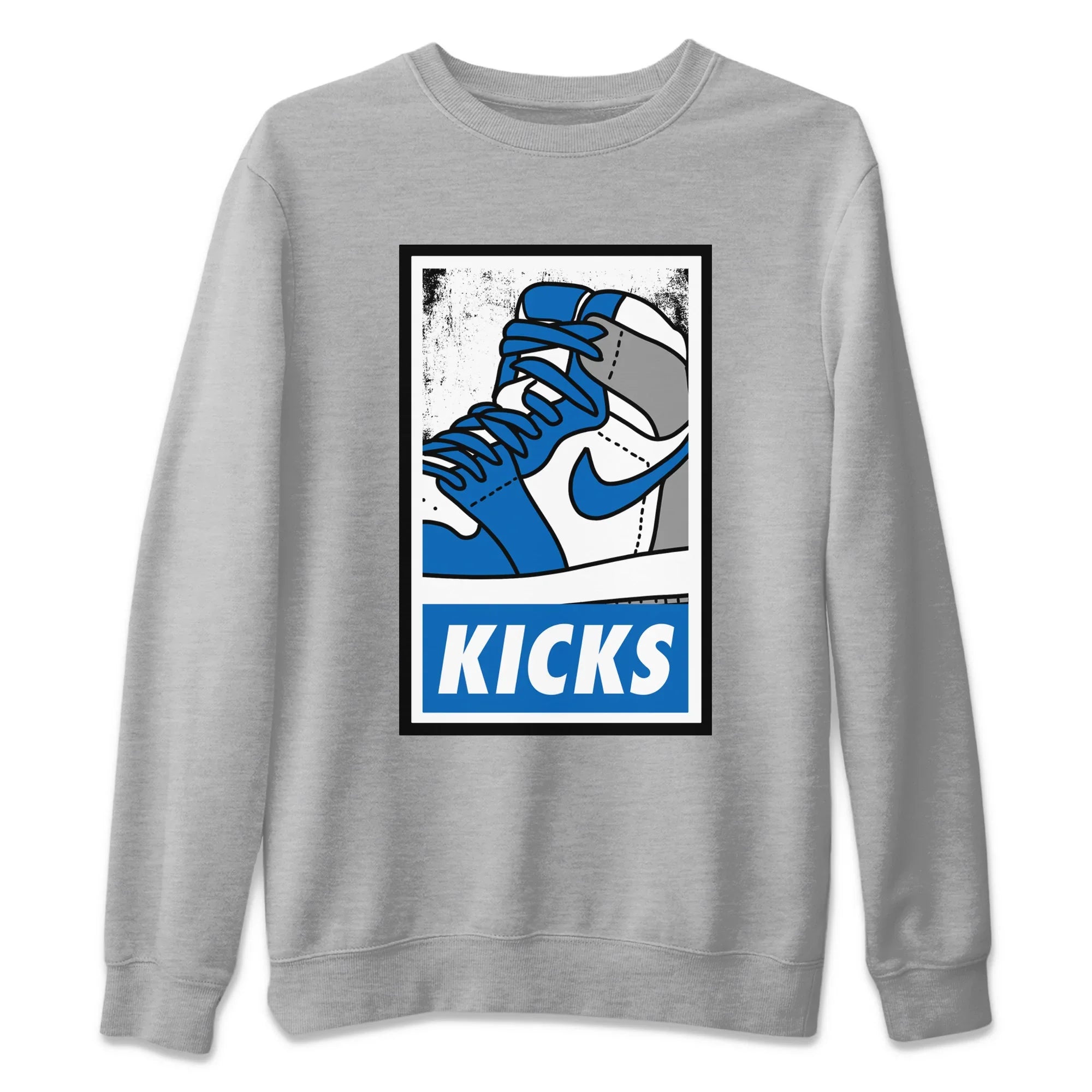 KICKS Unisex Sweater – Air Jordan 1 True Blue, Sneakers Matching Sweater
