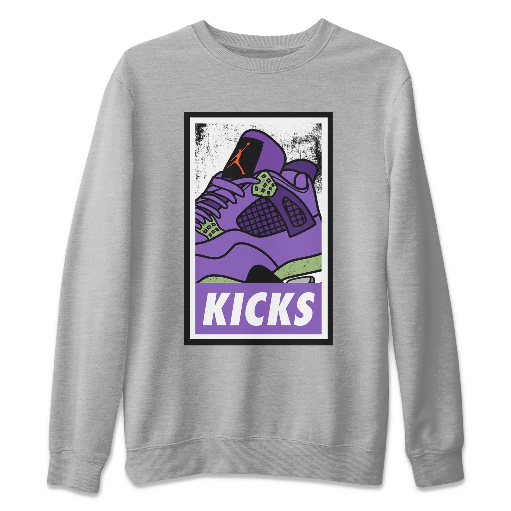 KICKS Unisex Sweater – Air Jordan 4 Canyon Purple, Sneakers Matching Sweater KICKS Unisex Sweater – Air Jordan 4 Canyon Purple, Sneakers Matching Sweater
