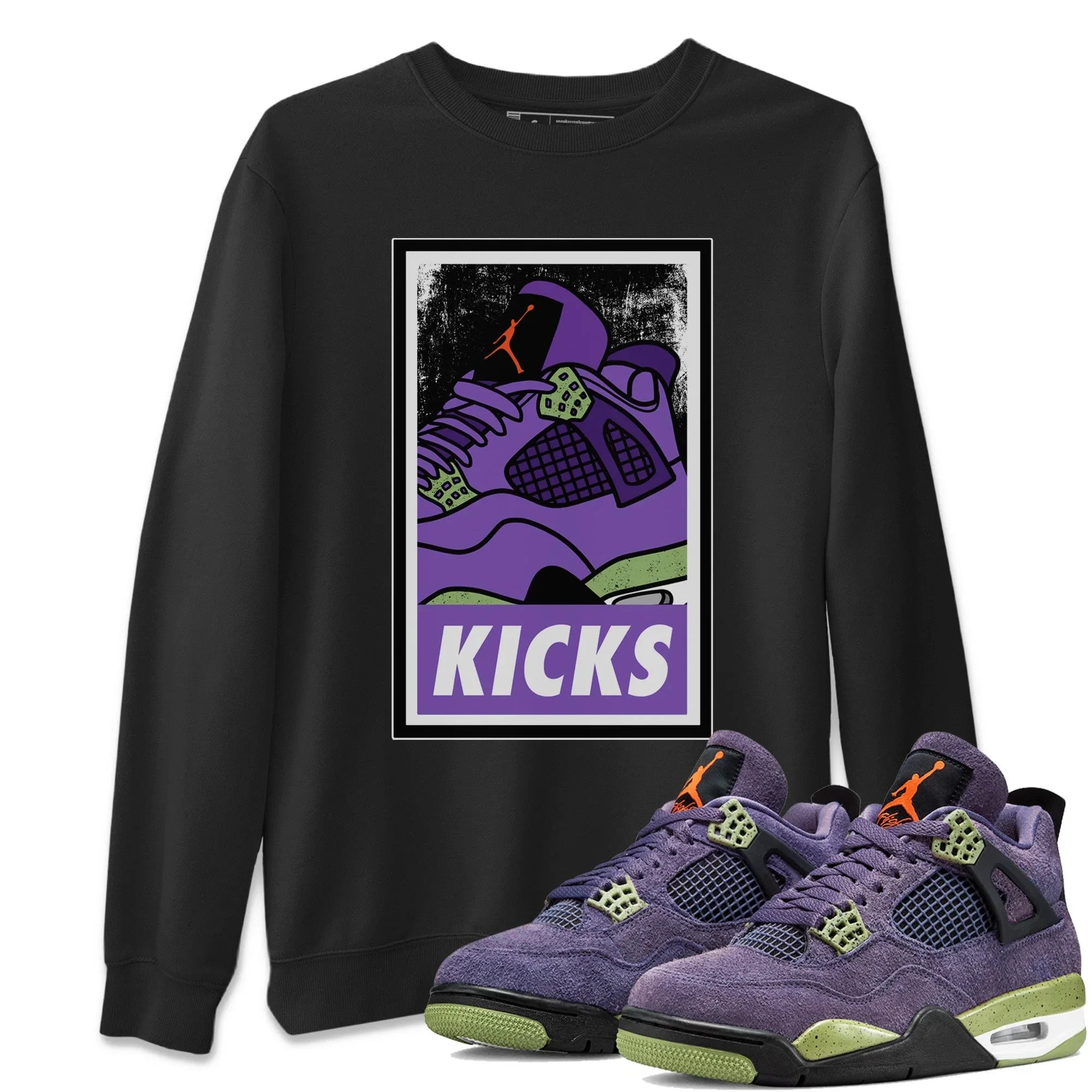 KICKS Unisex Sweater – Air Jordan 4 Canyon Purple, Sneakers Matching Sweater KICKS Unisex Sweater – Air Jordan 4 Canyon Purple, Sneakers Matching Sweater