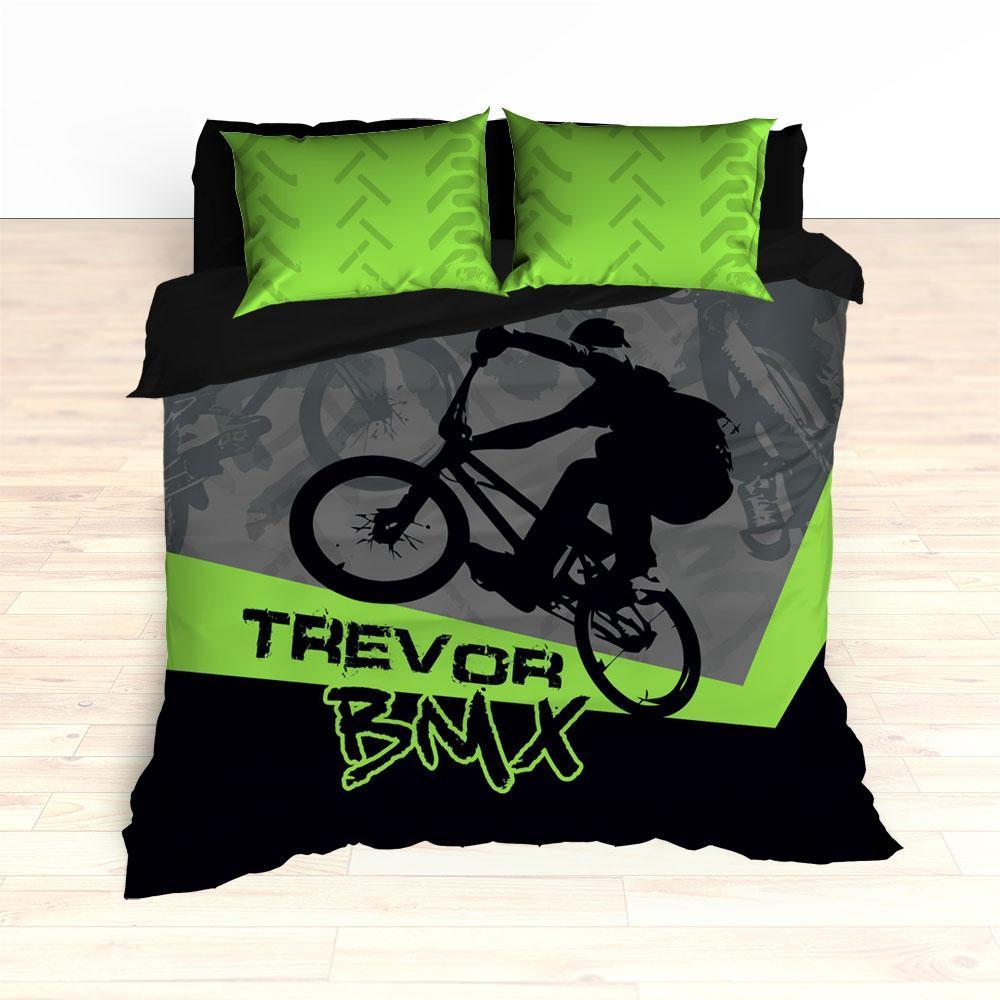 Kids Bmx Bike , Bicycle Racing Duvet Cover Bedding Set