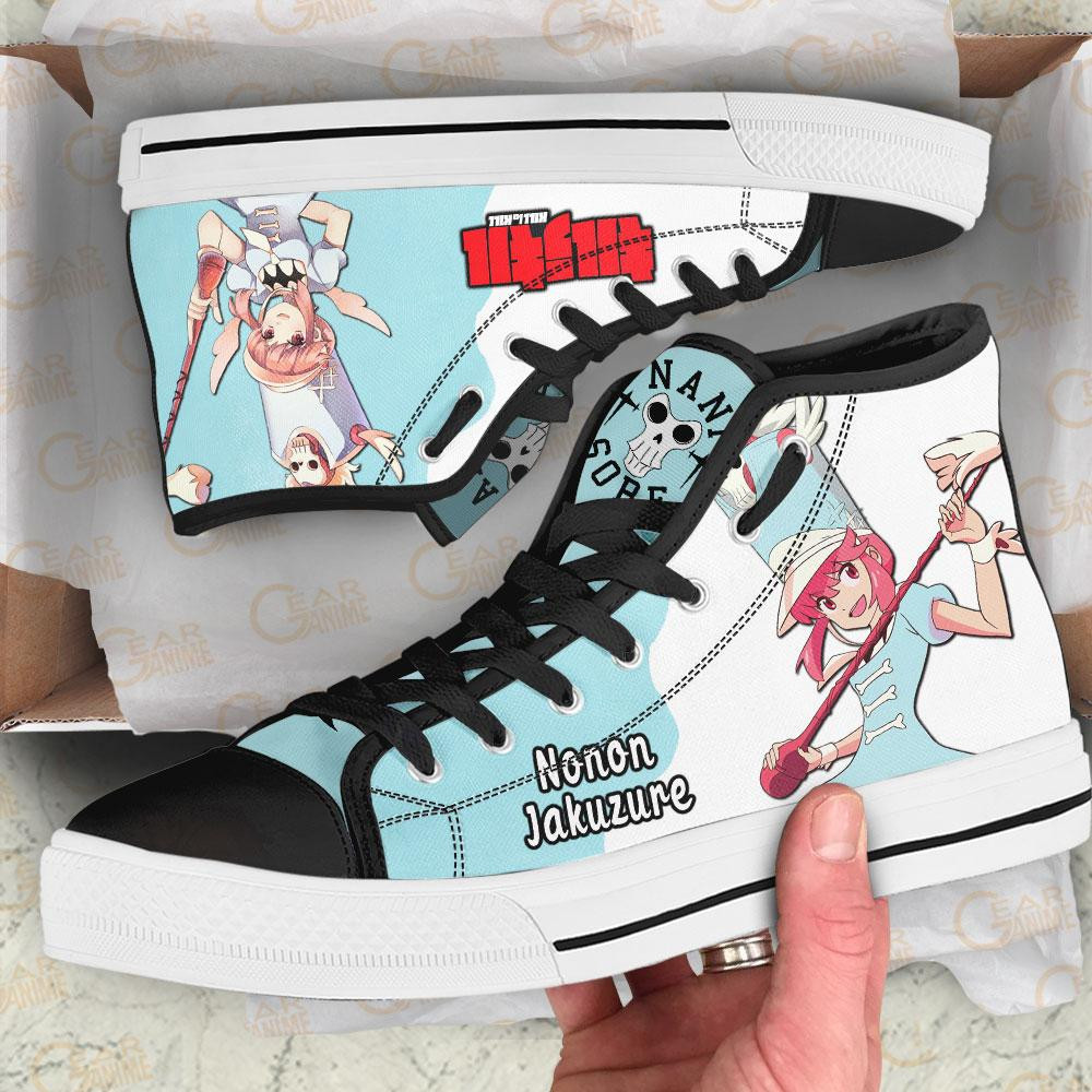Kill la Kill Nonon Jakuzure High Top Shoes Custom Anime Sneakers