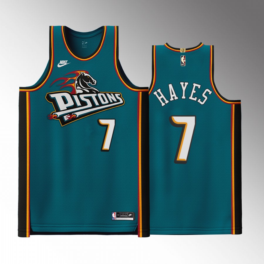 Killian Hayes 2022-23 Pistons #7 Classic Edition Jersey Teal