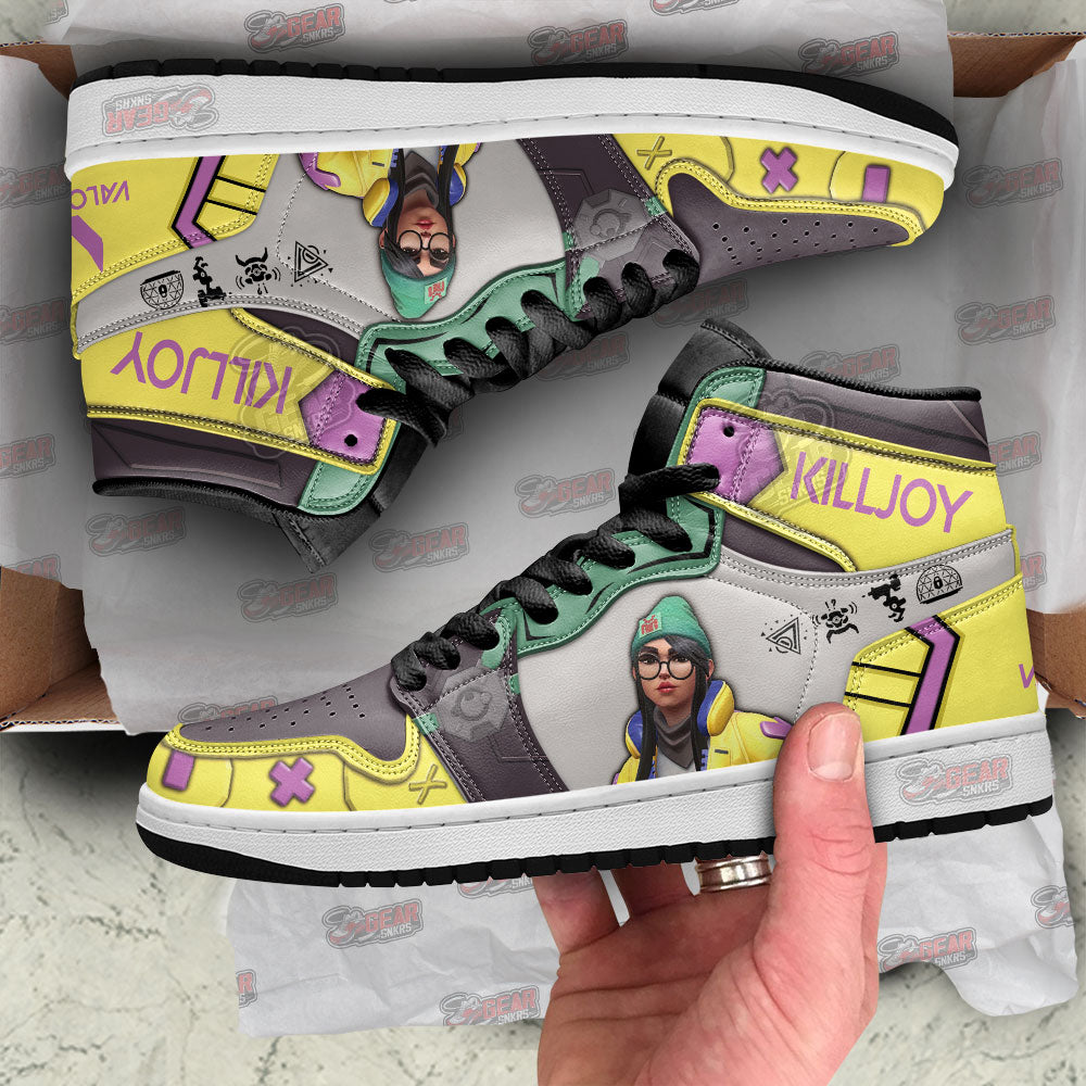 Killjoy Valorant Agent JD Sneakers Shoes For Gamer, Air Jordan Hightop