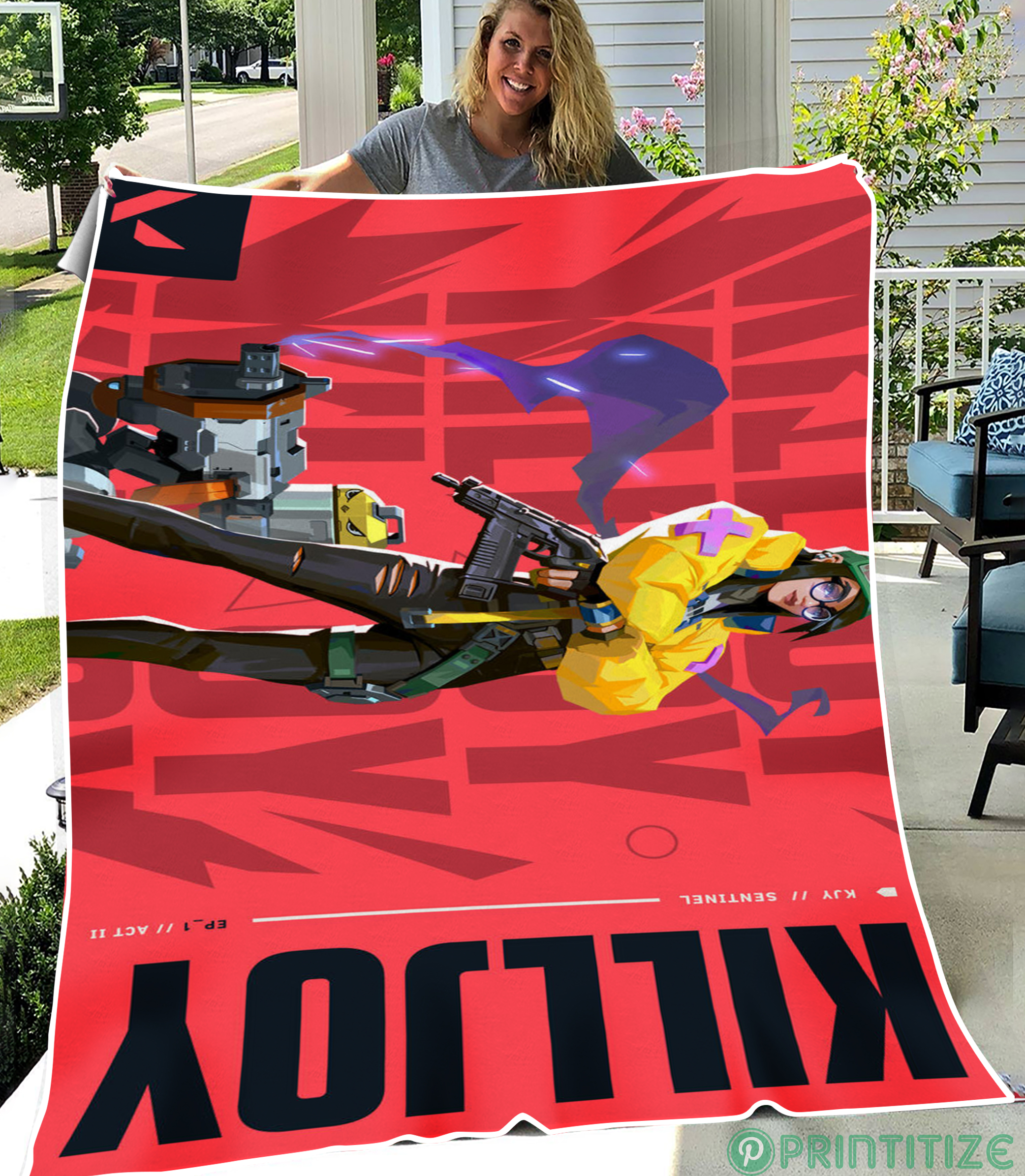 Killjoy Valorant Official Art Fleece Blanket