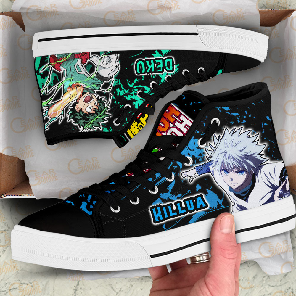 Killua and Deku High Top Shoes Anime Sneakers