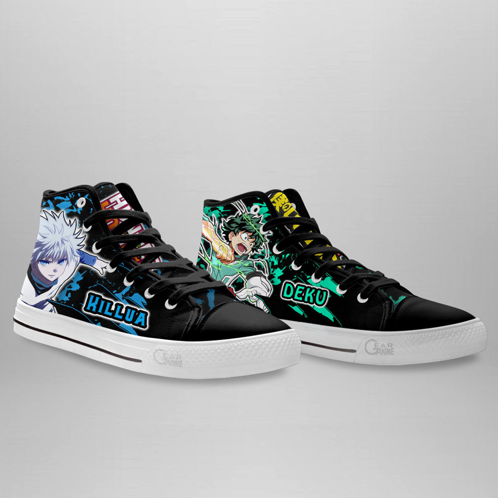 Killua and Deku High Top Shoes Anime Sneakers
