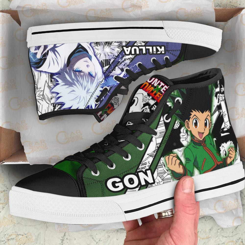 Killua and Gon High Top Shoes Custom Manga Anime Hunter X Hunter Sneakers