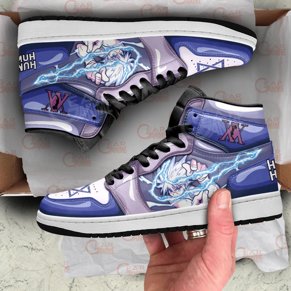 Killua Godspeed JD1s Sneakers Hunter X Hunter Anime Shoes, Air Jordan Hightop