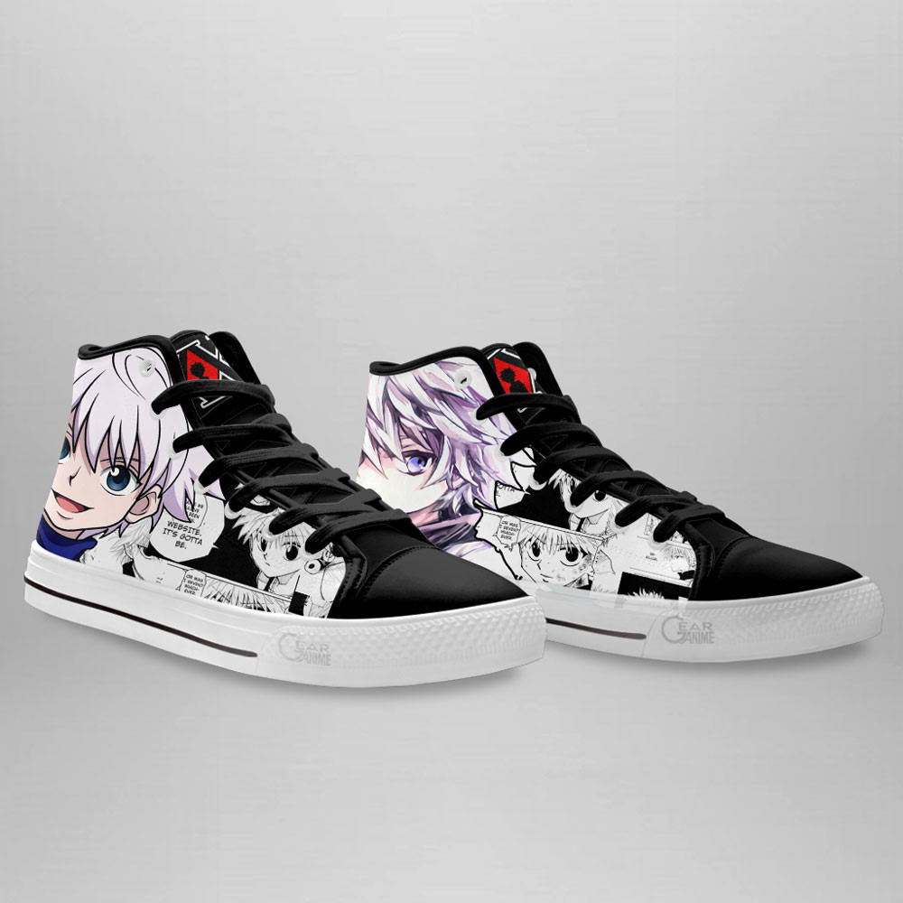 Killua High Top Shoes Hunter x Hunter Custom Anime Sneakers Mix Manga