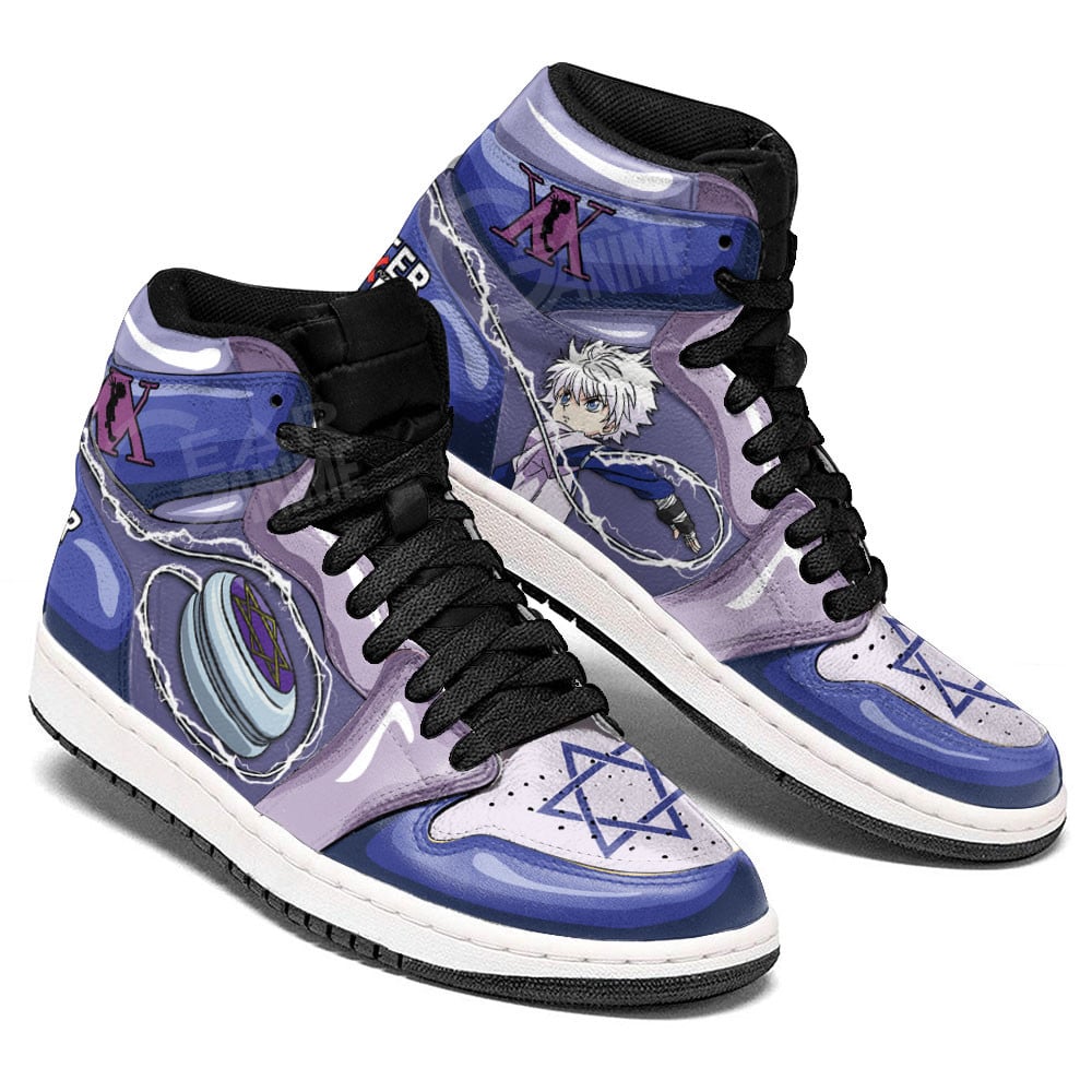 Killua JD1s Sneakers Hunter X Hunter Anime Shoes, Air Jordan Hightop