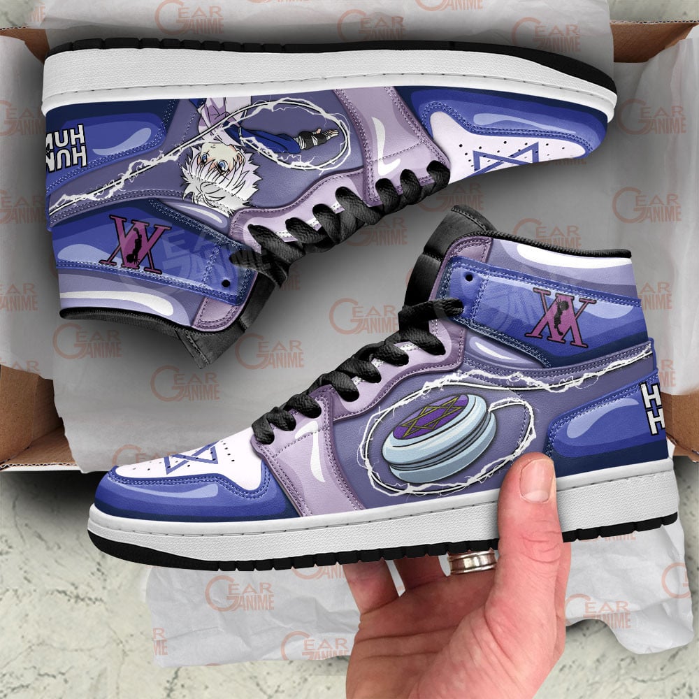 Killua JD1s Sneakers Hunter X Hunter Anime Shoes, Air Jordan Hightop