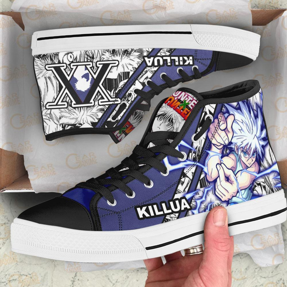 Killua Lightning High Top Shoes Custom Manga Anime Hunter X Hunter Sneakers