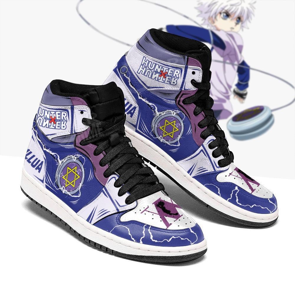 Killua Shoes Hunter X Hunter JD1s Sneakers YoYo HxH Anime Shoes, Air Jordan Hightop