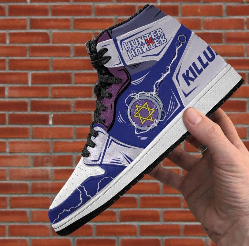 Killua Shoes Hunter X Hunter JD1s Sneakers YoYo HxH Anime Shoes, Air Jordan Hightop
