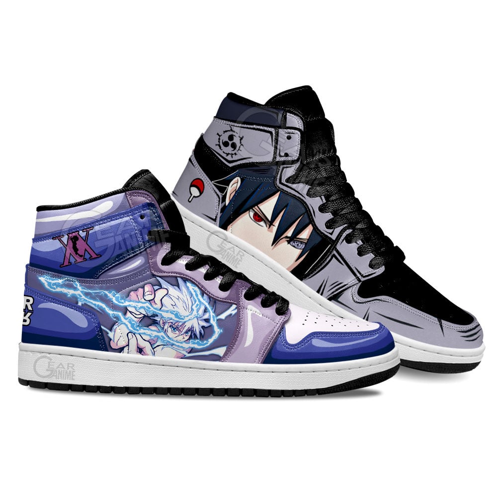 Killua Zoldyck and Sasuke Uchiha Shoes For Anime Fans, Air Jordan Hightop