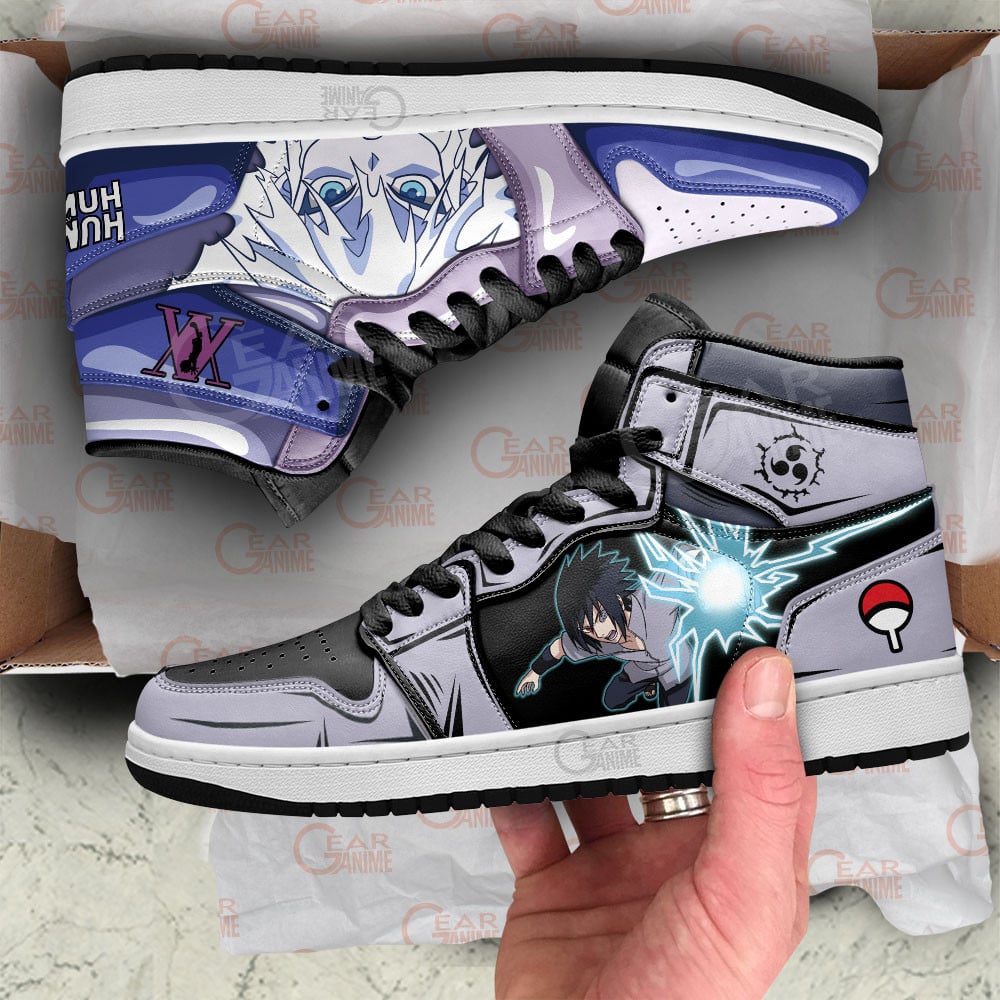 Killua Zoldyck and Sasuke Uchiha Shoes For Anime Fans, Air Jordan Hightop