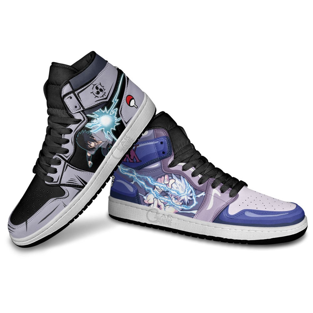 Killua Zoldyck and Sasuke Uchiha Shoes For Anime Fans, Air Jordan Hightop