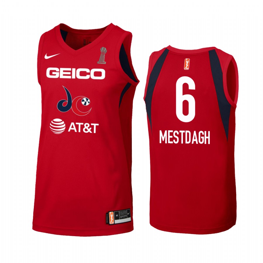 Kim Mestdagh Washington Mystics 2019 WNBA Champions Women's Red Jersey