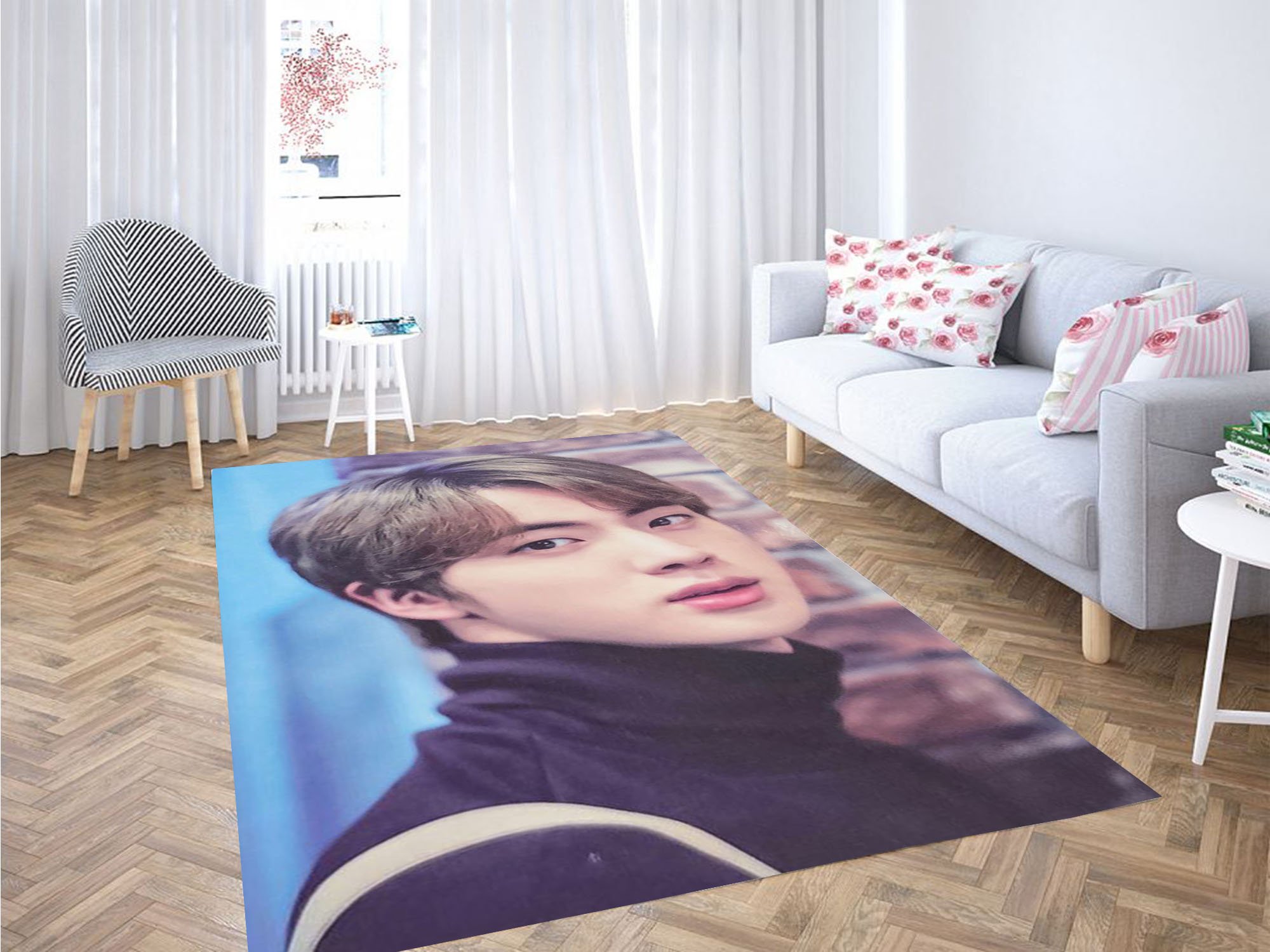 Kim Seokjin Wallpaper Carpet Rectangle Rug