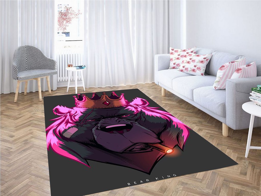 King Bear Wallpaper Living Room Modern Carpet Rectangle Rug