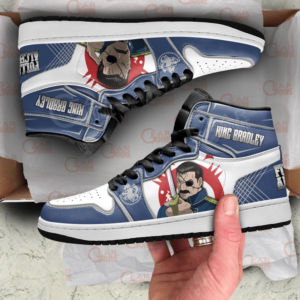 King Bradley JD1s Sneakers Fullmetal Alchemist Anime Shoes, Air Jordan Hightop