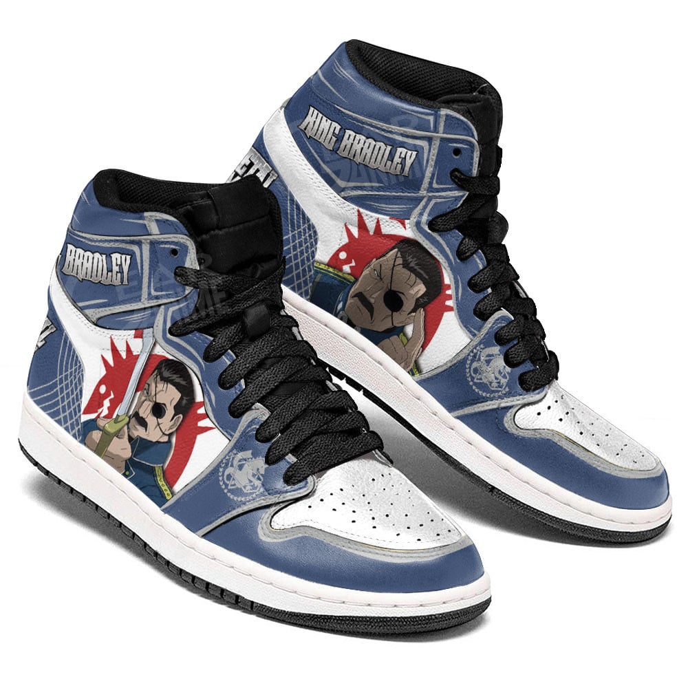King Bradley JD1s Sneakers Fullmetal Alchemist Anime Shoes, Air Jordan Hightop