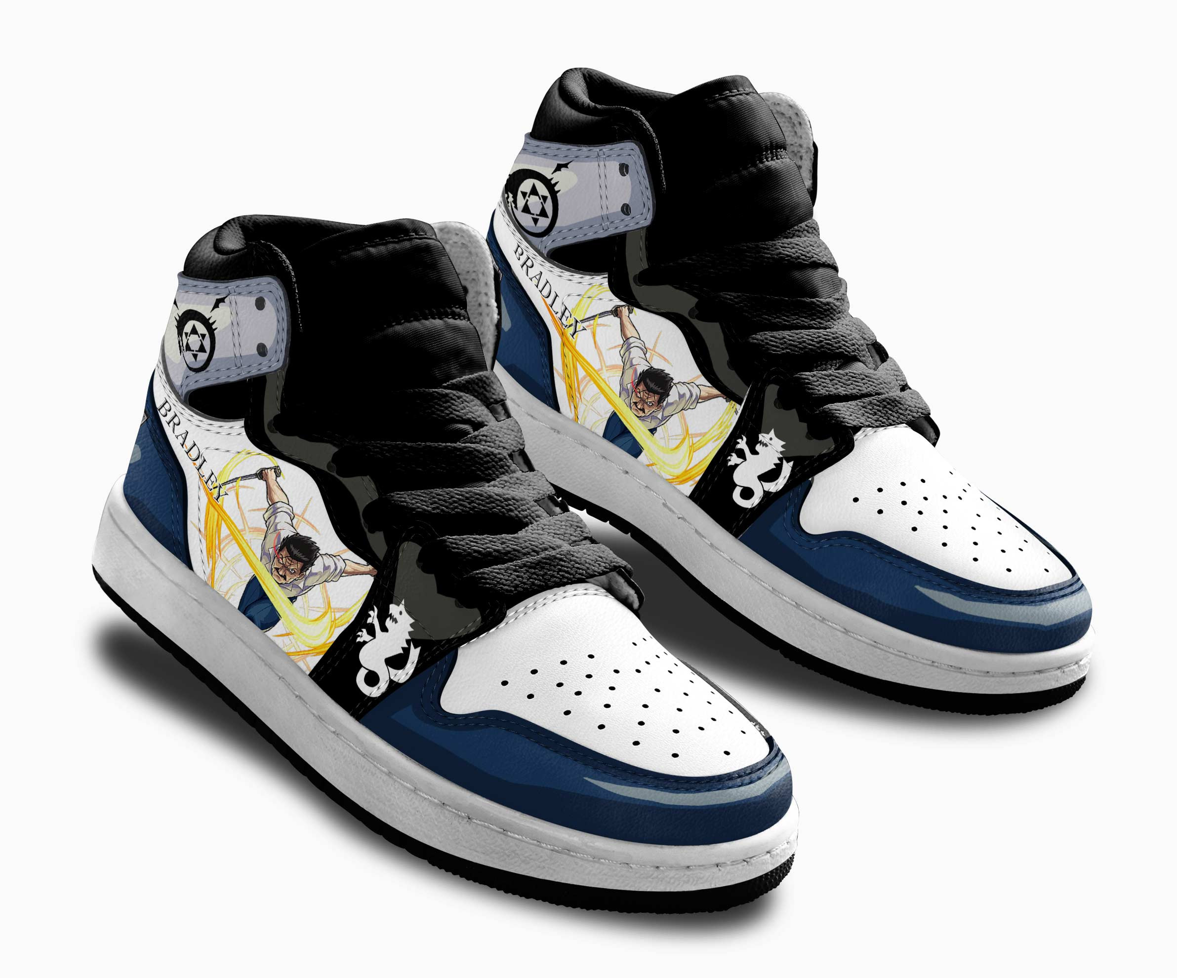 King Bradley Kids Sneakers Custom Anime Fullmetal Alchemist Shoes For Kids