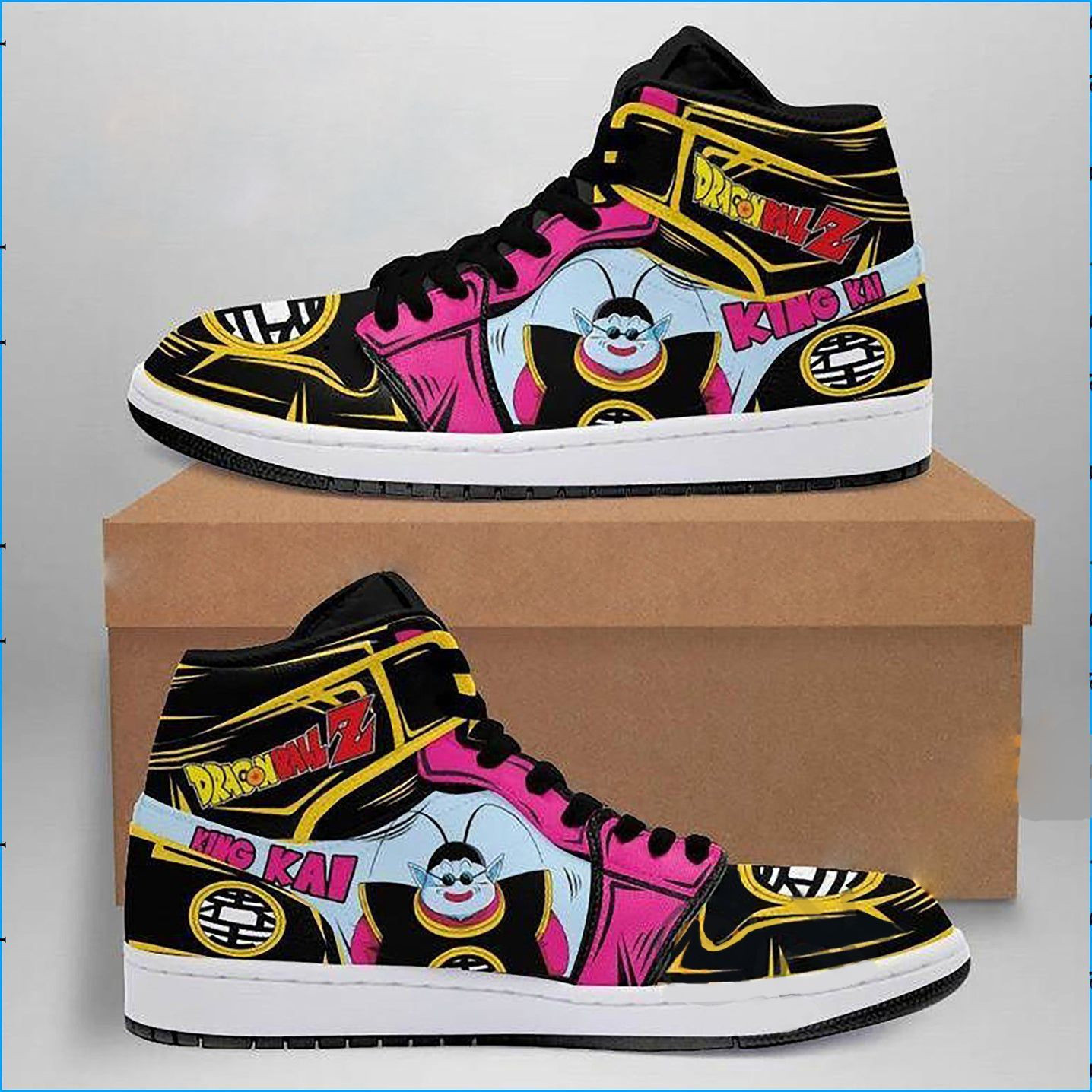 King Kai Dragon Ball Super Dragon Ball Z Anime 4 High Top Air Jordan Sneaker, Air Jordan Hightop
