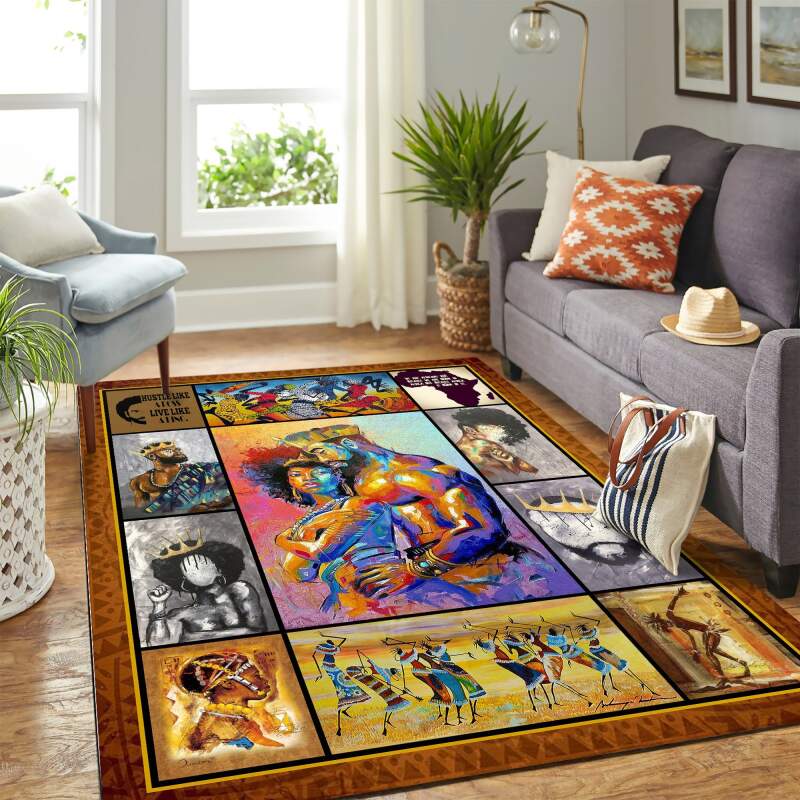King Queen African New Culture Mk Carpet Area Rectangle Rug