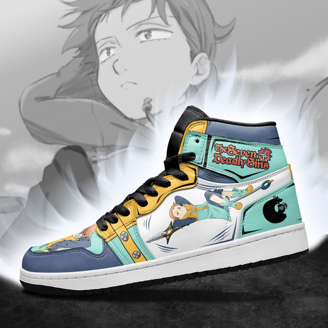 King Seven Deadly Sins Anime 1 High Top Air Jordan Sneaker, Air Jordan Hightop