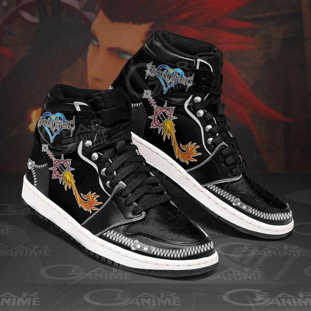 Kingdom Hearts Axel Lea Sword JD1s Sneakers Anime Shoes, Air Jordan Hightop