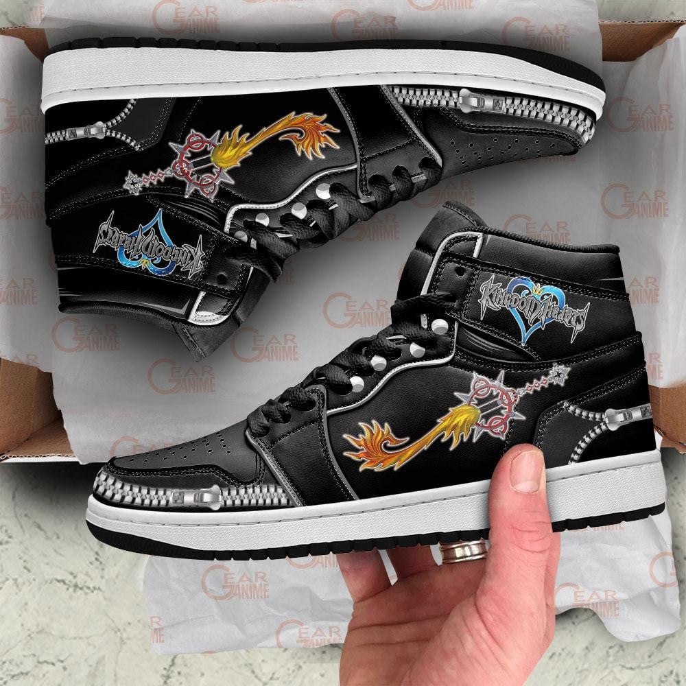 Kingdom Hearts Axel Lea Sword JD1s Sneakers Anime Shoes, Air Jordan Hightop