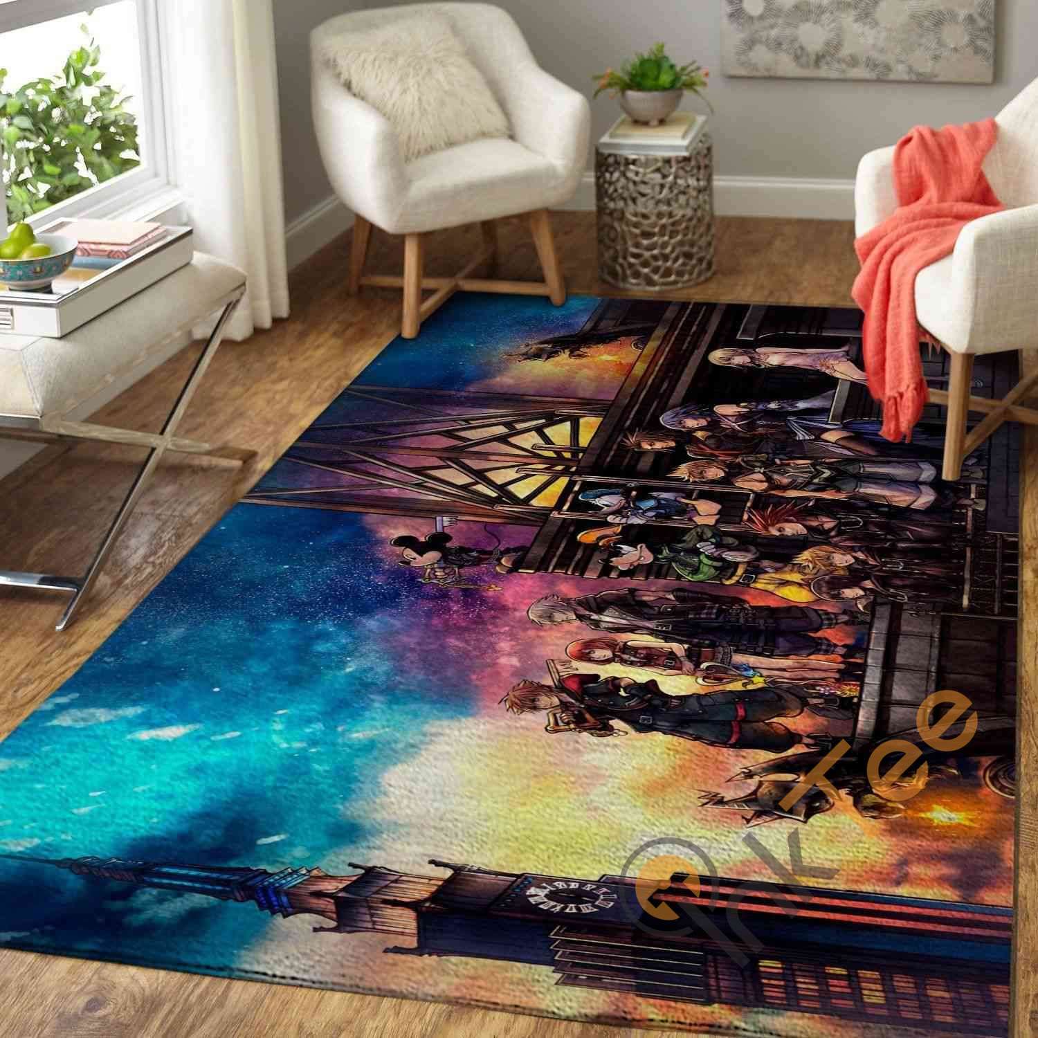Kingdom Hearts Characters Area Rectangle Rug