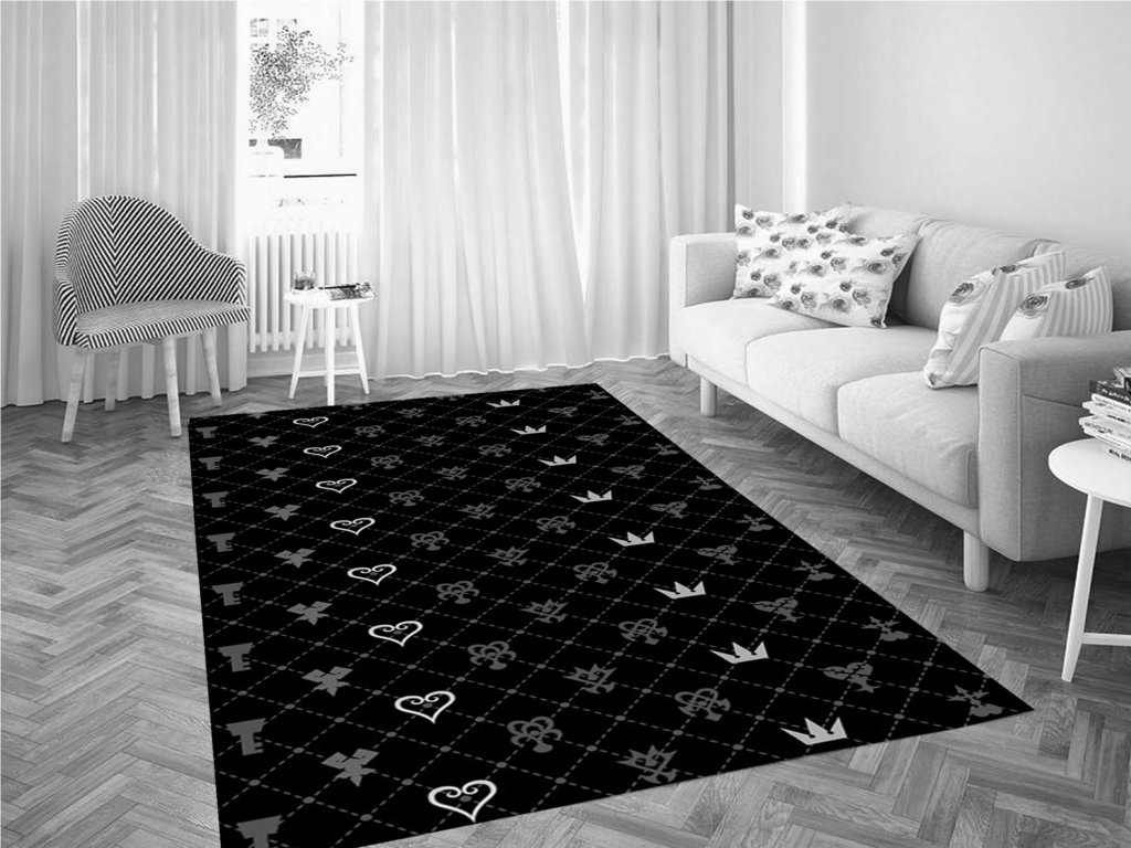 Kingdom Hearts Patterns Living Room Modern Carpet Rectangle Rug