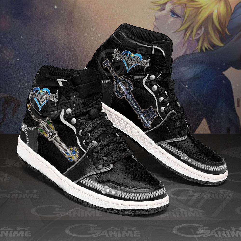 Kingdom Hearts Roxas Sword JD1s Sneakers Anime Shoes, Air Jordan Hightop