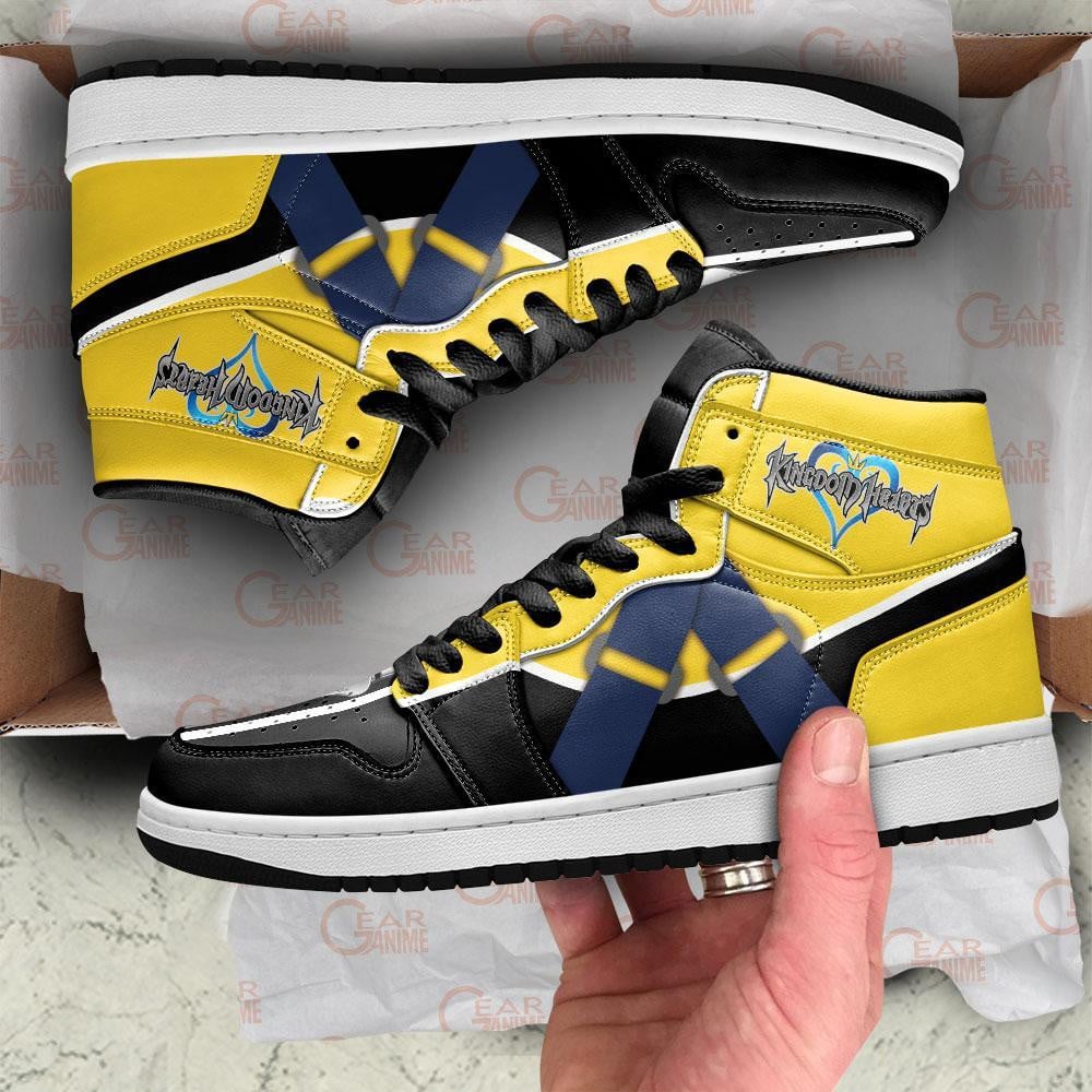 Kingdom Hearts Sora JD1s Sneakers Uniform Anime Shoes, Air Jordan Hightop