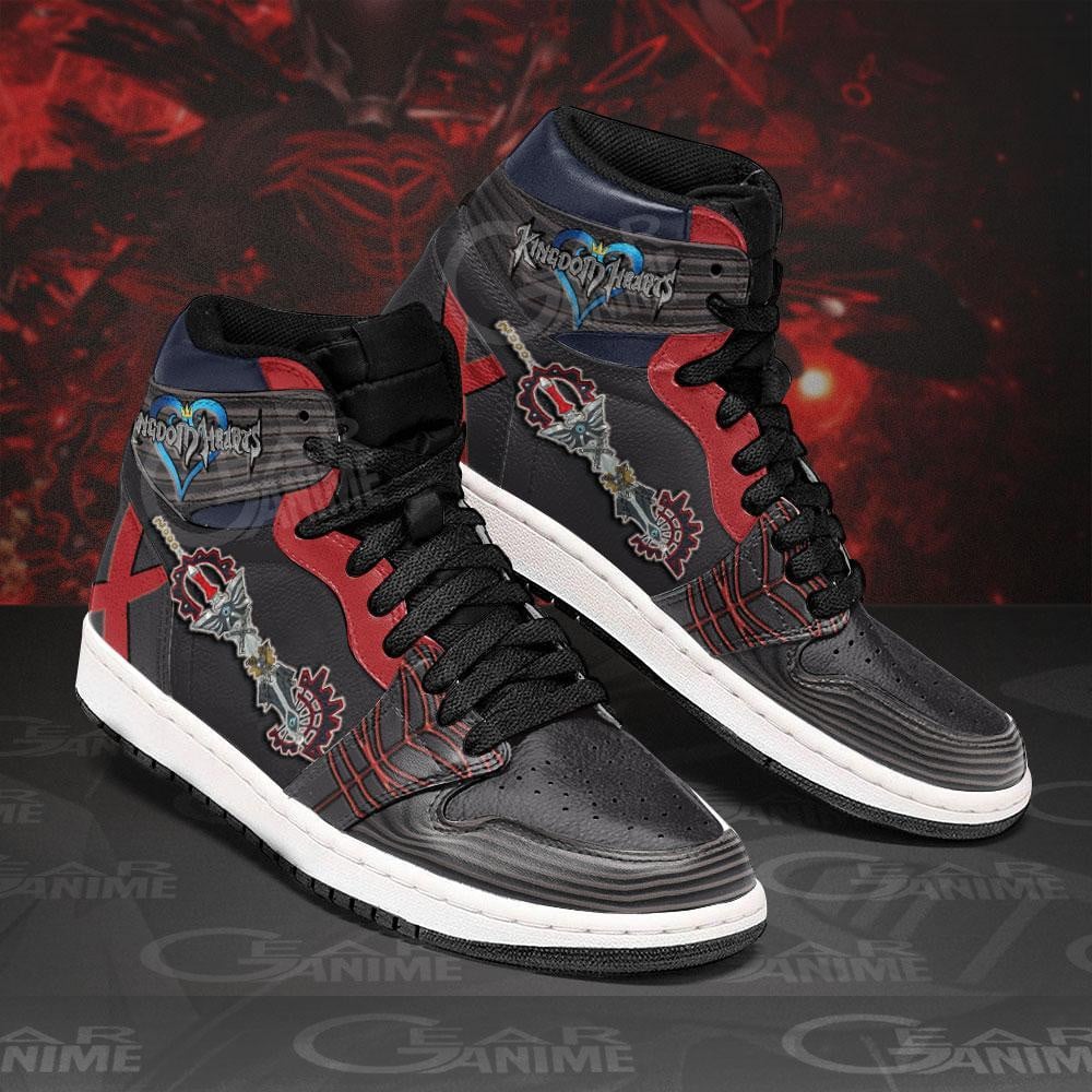 Kingdom Hearts Vanitas Sword JD1s Sneakers Anime Shoes, Air Jordan Hightop