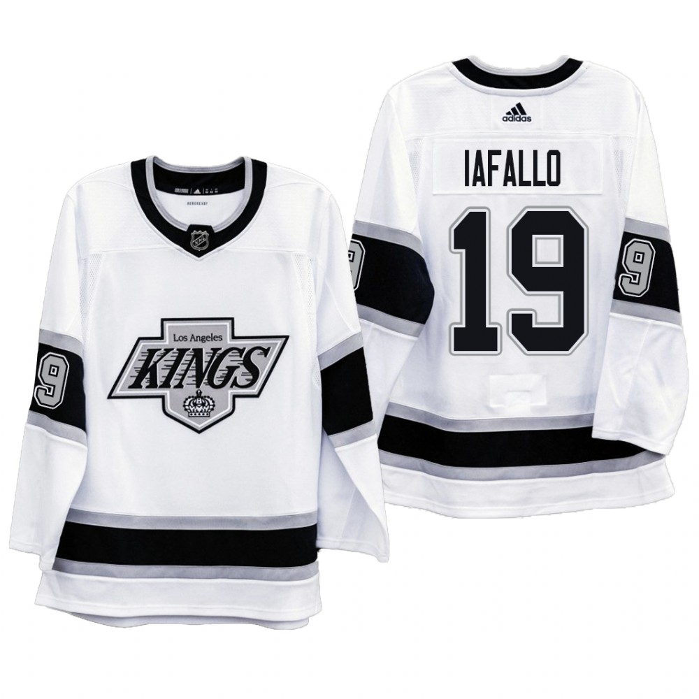 Kings #19 Alex Iafallo 90s Era Heritage White Jersey