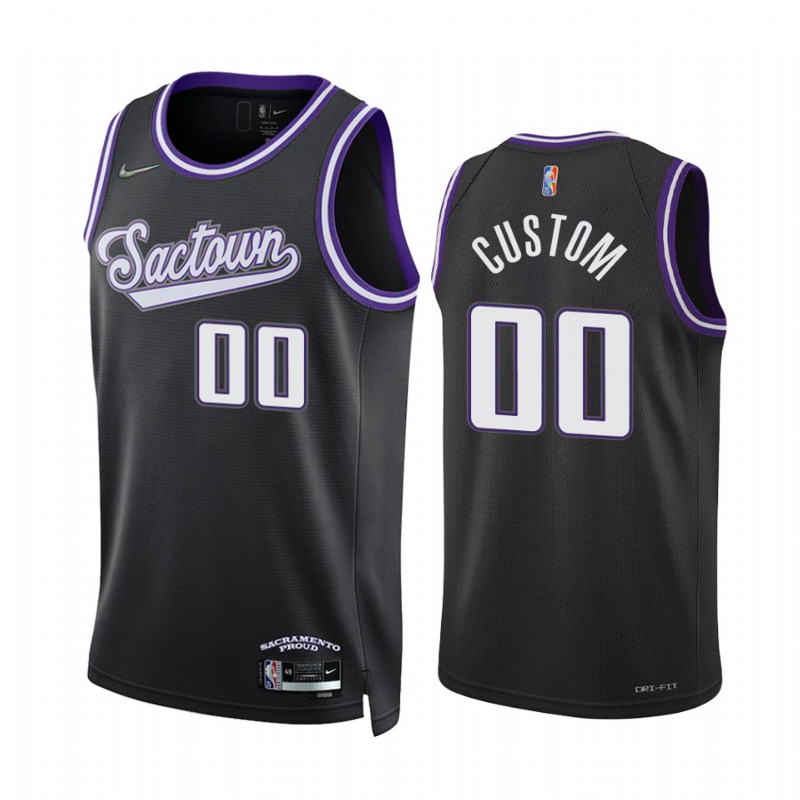 Kings Custom City Edition Black 2021-22 Jersey 75th Season Diamond