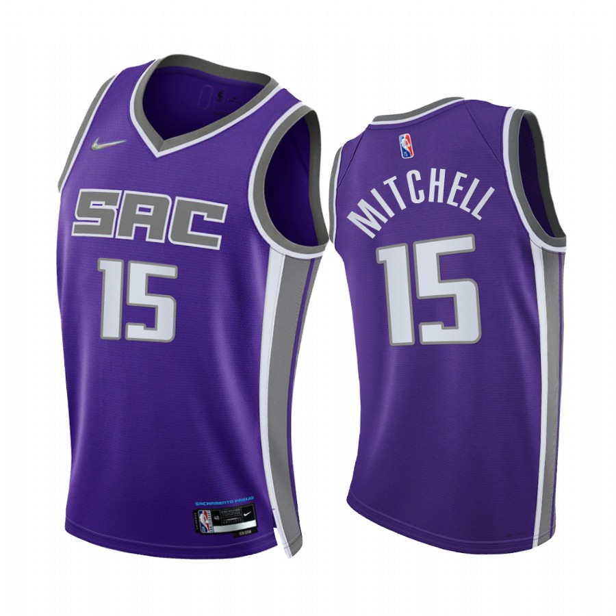 Kings Davion Mitchell 75th Diamond Anniversary Purple 2021-22 Jersey Icon Edition