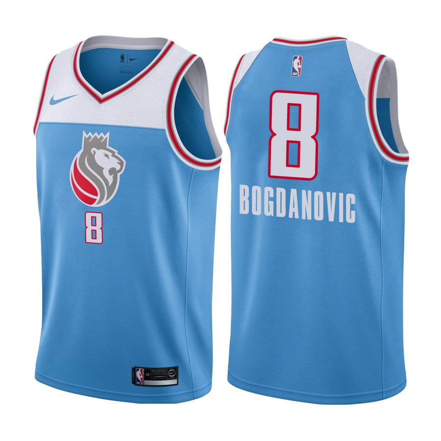 Kings Male Bogdan Bogdanovic #8 City Edition Blue Jersey