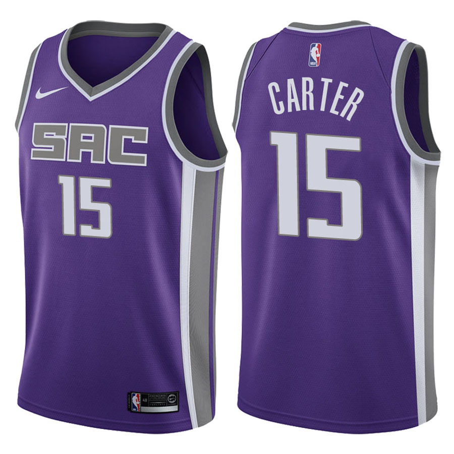 Kings Male Vince Carter #15 2017-18 Icon Purple Jersey