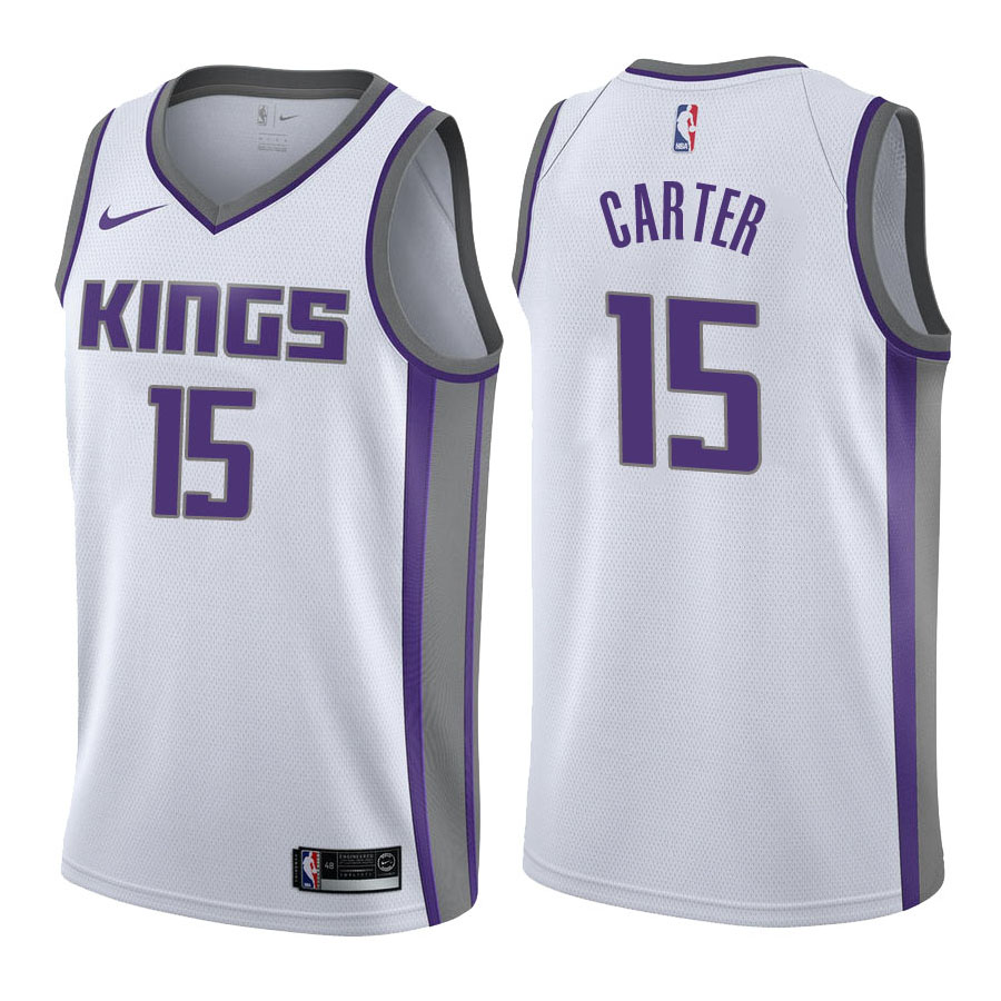 Kings Male Vince Carter #15 Association White Jersey